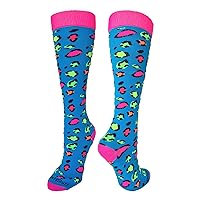 MadSportsStuff Exotic Leopard Over The Calf Athletic Socks