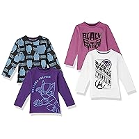 Amazon Essentials Disney | Marvel | Star Wars Boys and Toddlers' Long-Sleeve T-Shirts (Previously Spotted Zebra), Pack of 4