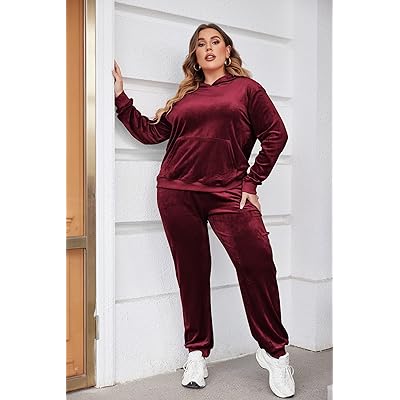 Mua IN'VOLAND Plus Size Sweatsuits Set for Women 2 Piece Tracksuits Velour  Outfits Pullover Hoodie and Sweatpants with Pockets trên  Mỹ chính  hãng 2024