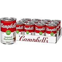 Campbell’s Condensed 98% Fat Free Cream of Mushroom Soup, 10.5 Ounce Can (Pack of 12)