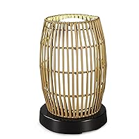 Patio Living Concepts 65800 PatioGlo Resin Bamboo Shade LED Table Lamp, Bright White