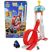 PAW Patrol: Rescue Wheels Super Loop Tower HQ, with Light, Sound, Vehicle Launcher, Chase Action Figure & Toy Truck, Kids Toys for Boys & Girls Age 3+