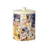 Enesco Ceramics Classic Disney Film Posters Cookie Jar Canister, 9.25 Inch, Multicolor