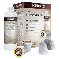3-Month Brewer Maintenance Kit Includes Descaling Solution, Water Filter Cartridges & Rinse Pods, Compatible Classic/1.0 & 2.0 K-Cup Coffee Makers, 7 Count