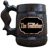 Godfather Beer Mug, Wedding Beer Stein, Groomsman Beer Tankard, Gift for Him, Custom Gift for Men