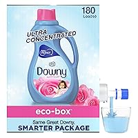 Downy Eco-Box Ultra Concentrated Laundry Fabric Softener Liquid, April Fresh, 180 Loads, 105 Fl Oz (Pack of 1)