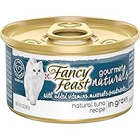 Purina Fancy Feast Wet Cat Food Gourmet Naturals Tuna Recipe in Wet Cat Food Gravy - (Pack of 12) 3 oz. Cans