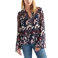 Lucky Brand Women's Printed Peasant Top