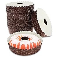 Baking Cake Pan 25pc Set - 8.9 x 2.4in Bundt Round 1 Use Decorative Paper Bakeware for Dessert and Savory Foods
