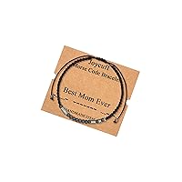 JoycuFF Morse Code Bracelets for Women Black/Grey Birthday Christmas Gifts to Her Funny Gift for Girls Inspirational Jewelry with Secret Message
