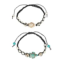 SPUNKYsoul Turtle Bracelet Set Best Friend Couples Distance (or Anklet) Collection