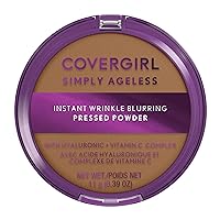 COVERGIRL Simply Ageless Instant Wrinkle Blurring Pressed Powder, Tawny, 0.39 Oz.