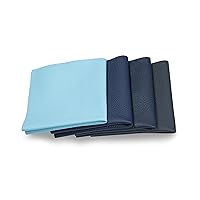 Leather Scraps - Pieces of Leather in Blue Ideal for Craft Works, Extra Large, Quality Genuine Leather, Repair Bags, Textiles, Covering, Decoration, 1.76lb (0,8kg), Various Shades, Format A0 - Blue
