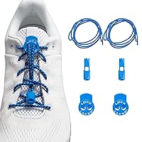 Lock Laces - Elastic No Tie Shoelaces 1 Size Fits All for Kids Adults Tieless Shoe Laces Tennis Shoes Sneakers