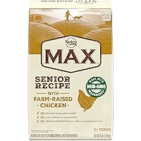 Nutro Max Senior Recipe Dry Dog Food With Farm-Raised Chicken, 25 LB Bag