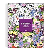 Galison Liberty Thorpe – DIY Paint by Number Kit with Stunning Floral Foliage Design for Beginners and Experts Includes Easel Paint and Brushes