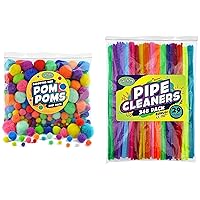Carl & Kay 348 Pipe Cleaners & 360 Assorted Size Pom Poms + 98 Googly Eyes