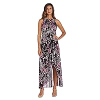 R&M Richards Womens Floral Print Hi-Low Cocktail and Party Dress