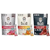 Salud Variety 3-Pack |2-in-1 Energy + Focus (Guava), Hydration + Immunity (Mango) & Calm + Sleep (Punch) – 15 Servings Each, Non-GMO, Gluten Free, Low Calorie, 1g of Sugar
