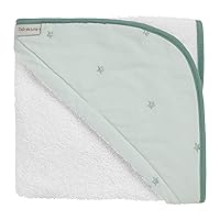 Lullaby Stars Cotton Hooded Baby Towel, Mint Green