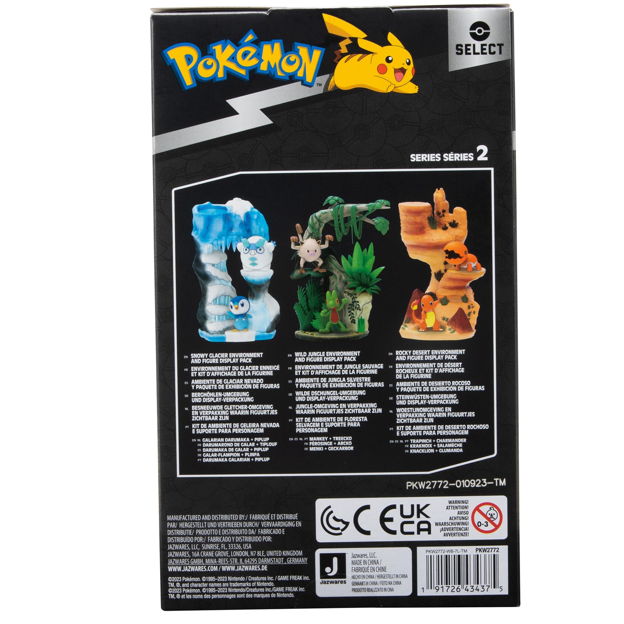 Pokemon Desert Rocks Environment - 6-Inch Multi-Level Display Set with Two 2-inch Battle Figures
