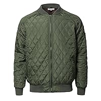 Men's Casual Basic Quilted Bomber Jacket