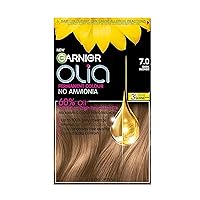 Olia Dark Blonde Permanent Hair Dye, No Ammonia for A Pleasant Scent, Up To 100% Grey Hair Coverage, Maximum Colour Performance, 60% Oils - 7.0 Dark Blonde