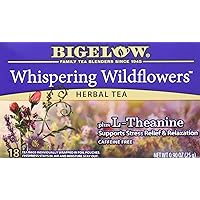 Bigelow Herbal Tea Whispering Wildflowers plus L-Theanine, 18 Count