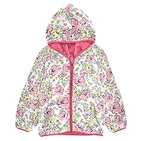 Small Flowers Sherpa Fleece Girls Toddler Boy Outerwear Pink Warm Baby Boy Clothes 3T