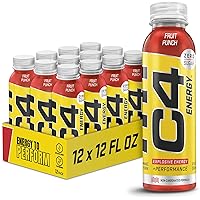 Cellucor C4 Energy Non-Carbonated Zero Sugar Energy Drink, Pre Workout Drink + Beta Alanine, Icy Blue Razz, 12 Fl Oz (Pack of 12)