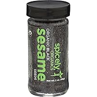 Spicely Organic Sesame Seeds Black Whole 2.00 Ounce Jar Certified Gluten Free