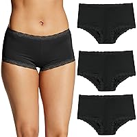 Maidenform Women's Microfiber Boyshort Panty Pack With Lace, 3-pack