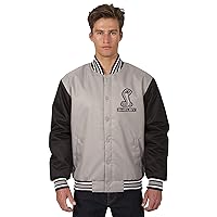 JH DESIGN GROUP Mens Shelby Cobra Poly-Twill Jacket with Embroidered Emblems