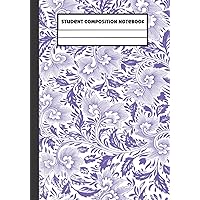 Composition Notebook: Leaves Effect Gift Notebook For Girls . Perfect for School and Home-schooled Students. Wide ruled lined.