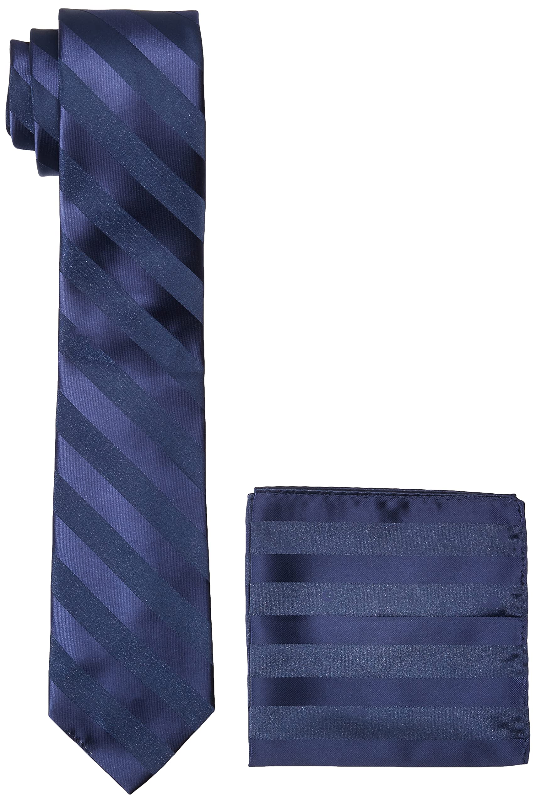Stacy Adams Men's Solid Woven Formal Stripe Tie Set