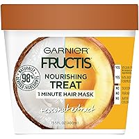 Garnier Fructis Nourishing Treat 1 Minute Hair Mask, 13.5 Fl Oz (Pack of 1) - Coconut