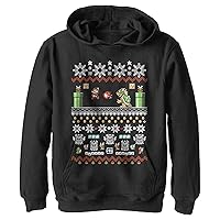 Fifth Sun Kids' Nintendo Bit Xmas Stack Youth Pullover Hoodie