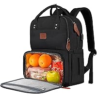 MATEIN Work Backpack Woman, Insulated Cooler Backpacks with Lunch Box, 15.6 Inch Laptop Backpack with USB Port Reusable Water Resistant Tote Food Bag for College Beach Camping Picnics Womens Gift