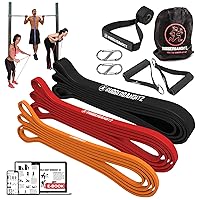 Rubberbanditz Resistance Band Kit in a Bag, Choose from 3 Exercise Band Sets, 5-200 pounds – for Mobility, Stretching, Pilates, Home Fitness Bands, Travel Workouts, Pull Ups, Powerlifting