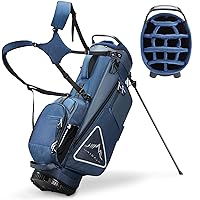 Golf Stand Bag 14 Way Top Dividers– Durable Golf Bag with Stand Multiple Pockets and Detachable Dual Strap & Dust Cover, Golf Club Bag for Men & Women