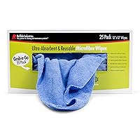 Microfiber Reusable Cleaning Cloths, 25 Pack Dispenser Box, 12