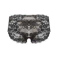 YiZYiF Mens Mesh Lace Sheer Briefs Sissy Panties Hollow Out Low Rise G-String Underwear Underpants