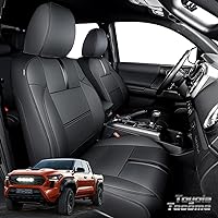 for Toyota Tacoma Seat Covers,Fit 2016-2022 2023 for Toyota Tacoma Leather Seat Cover Crew Cab/Double Cab Waterproof for Tacoma Accessories(Not Fit The Fourth Generation for Toyota Tacoma)