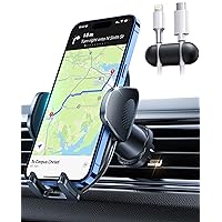 Pro Car Cell Phone Holder for Air Vent,【Immediate & Lasting Stability】 Sleek Anti-Shake Phone Mount Safe Driving, 360°Adjustable Phone Stand for iPhone Samsung, Automobile Cradles Universal