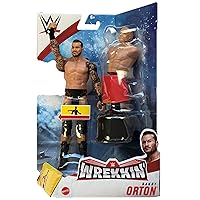 WWE Wrekkin Randy Orton 6-in Action Figure with Punching Action, Gripping Hands & Bendable Chair Accessory, Poseable 6-in Gift for Ages 6 Years Old & Up