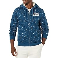 Amazon Essentials Disney | Marvel | Star Wars Men's Sherpa-Lined Full-Zip Hoodie Sweatshirts