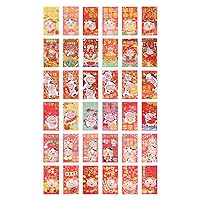 BESTOYARD Wedding Favors 36Pcs Chinese New Year Red Envelopes 2021 Red Packets Zodiac Ox Pattern Lucky Money Hongbao for Spring Festival Lunar New Year Wedding Party Favor Christmas Gifts