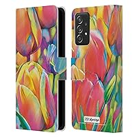 Head Case Designs Officially Licensed P.D. Moreno Tulips Assorted Design Leather Book Wallet Case Cover Compatible with Samsung Galaxy A53 5G (2022)