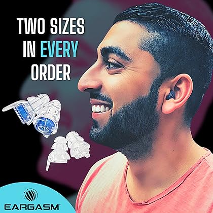 Eargasm High Fidelity Earplugs for Concerts Musicians Motorcycles Noise Sensitivity Conditions and More (Premium Gift Box Packaging) (Blue)
