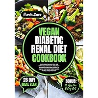 VEGAN DIABETIC RENAL DIET COOKBOOK : Nephrologist Approved Easy and Delicious Low Potassium, Sodium and Phosphorus Plant-based Recipes to Improve your ... 28 Day Meal Plan (HEALTHY KIDNEY NUTRITION) VEGAN DIABETIC RENAL DIET COOKBOOK : Nephrologist Approved Easy and Delicious Low Potassium, Sodium and Phosphorus Plant-based Recipes to Improve your ... 28 Day Meal Plan (HEALTHY KIDNEY NUTRITION) Kindle Paperback